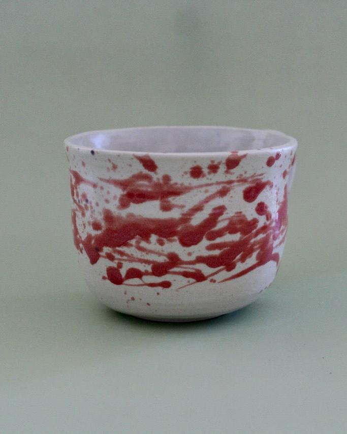 Pink Splatter Belly Mug