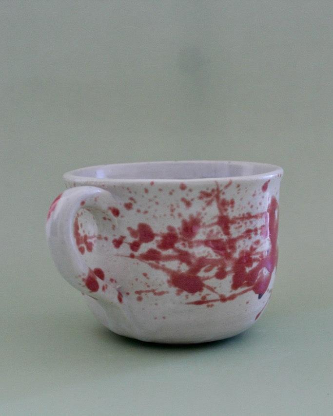 Pink Splatter Belly Mug
