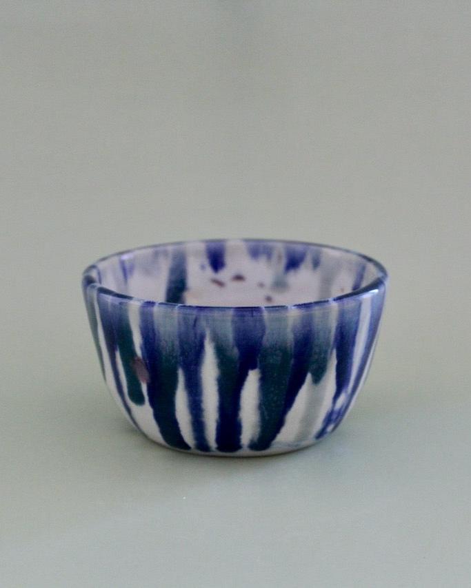 Blue & Teal Drippy Wine Cup