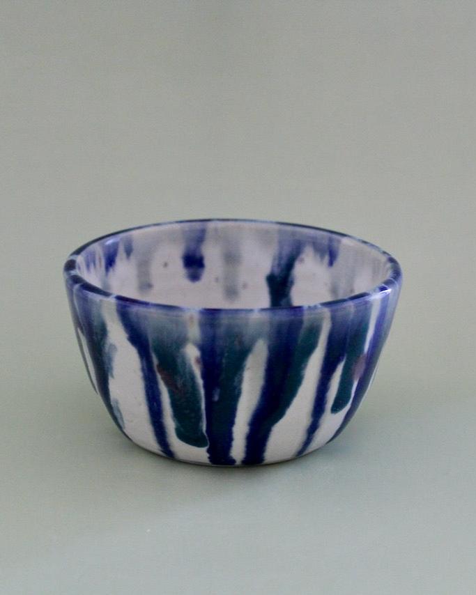 Blue & Teal Drippy Wine Cup
