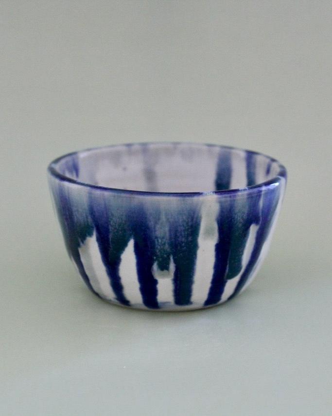 Blue & Teal Drippy Wine Cup