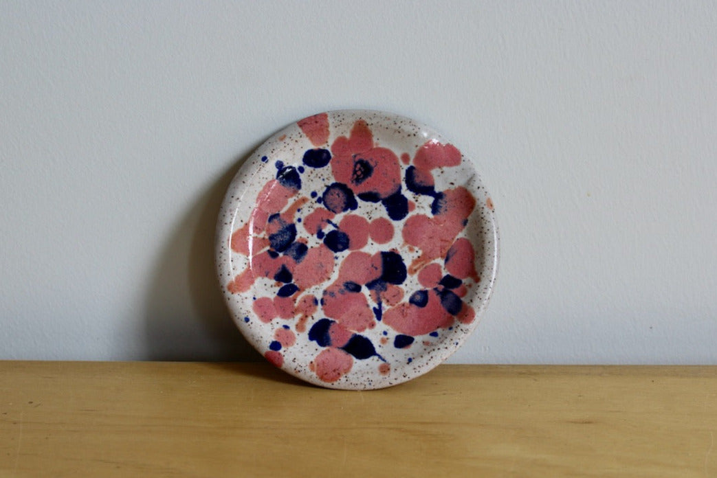 Pink and Blue Splatter Spoon Rest