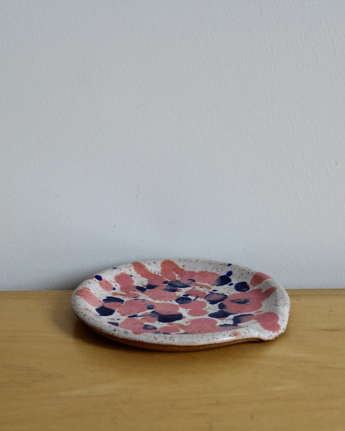 Pink and Blue Splatter Spoon Rest