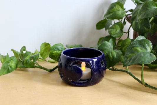 Cobalt Moon and Stars Luminary