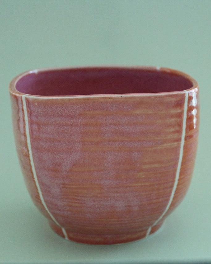 Pink & Orange Square Bowl