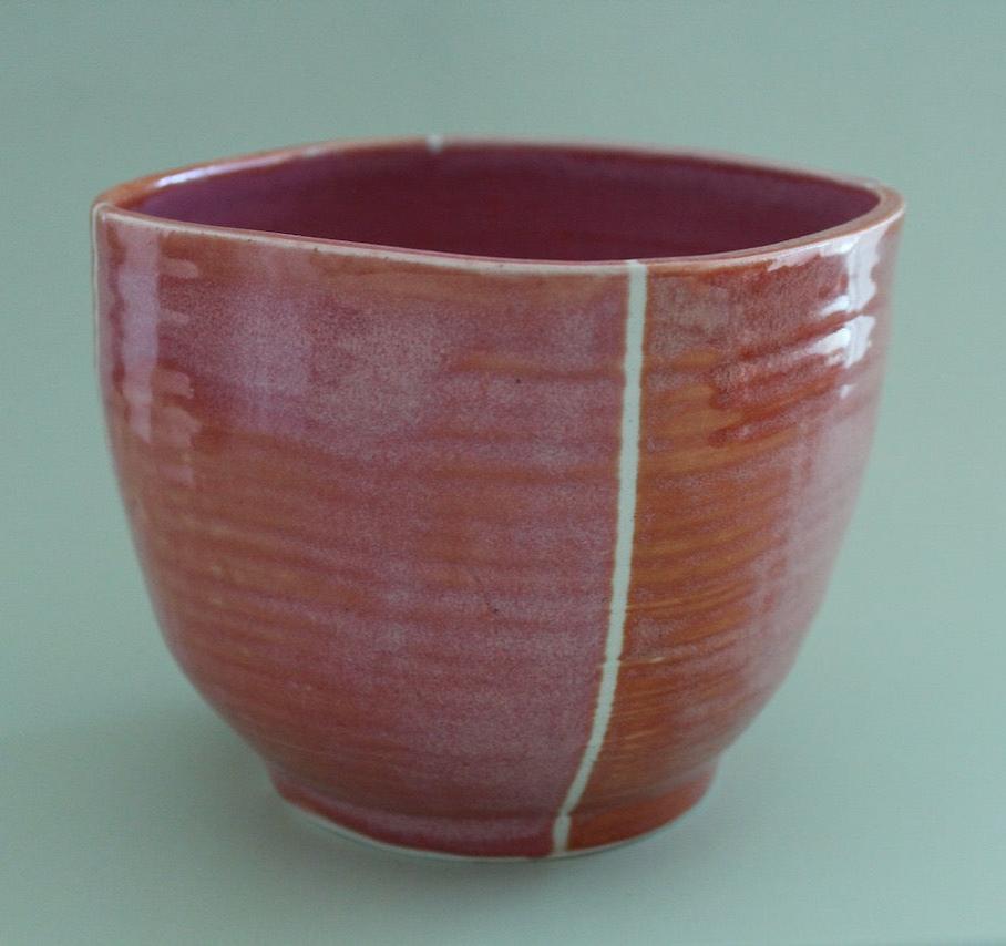 Pink & Orange Square Bowl