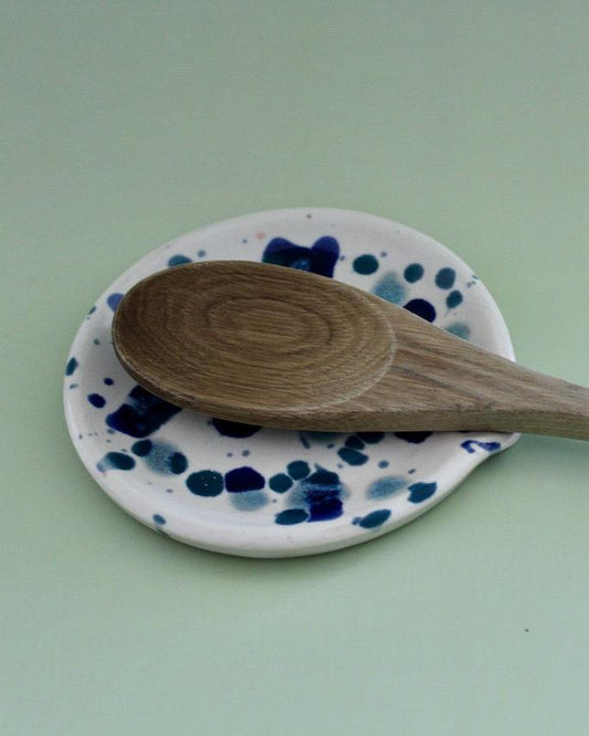 Blue & Teal Splatter Spoon Rest