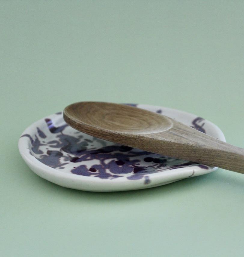 Purple Splatter Spoon Rest