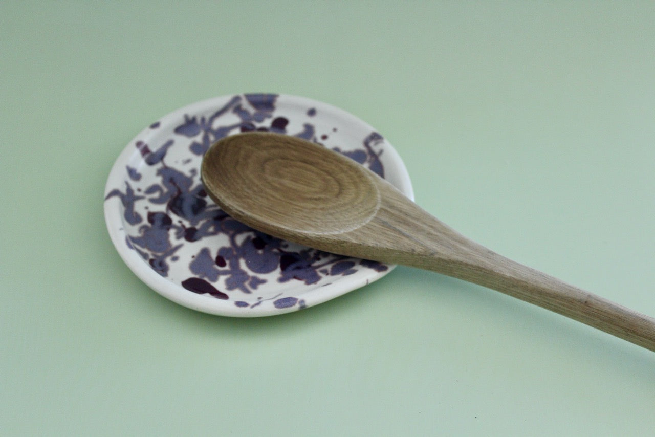 Purple Splatter Spoon Rest