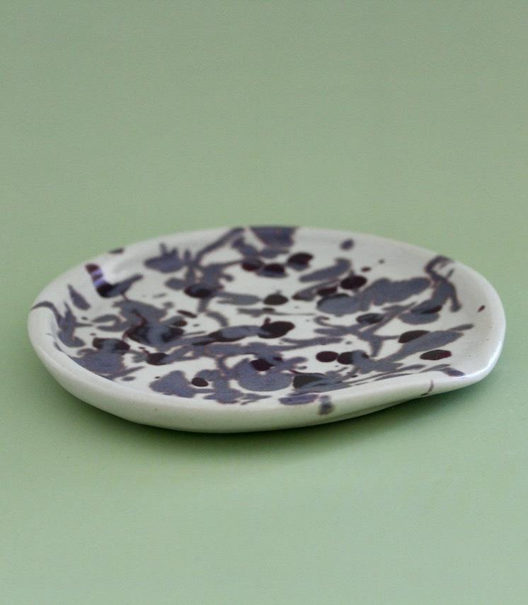 Purple Splatter Spoon Rest