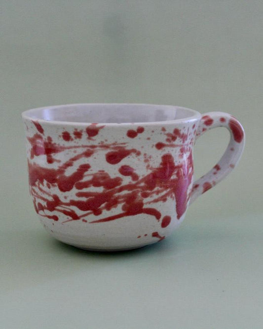 Pink Splatter Belly Mug